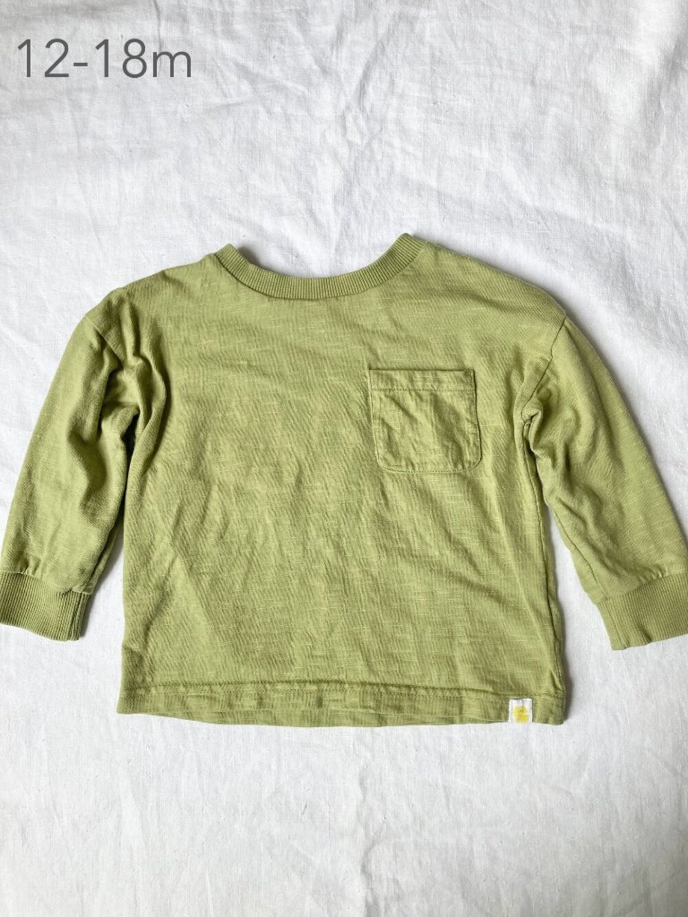 🪴5/$30 Rise Little Earthling 12-18 Months Toddler Baby Green Long Sleeve Top